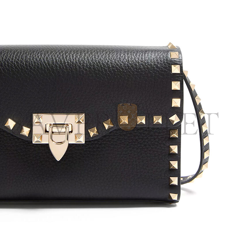 Va1e*ntin0 garavani small rockstud grainy calfskin crossbody bag 7w2b0181vsf_0no (22.5*15*6cm)
